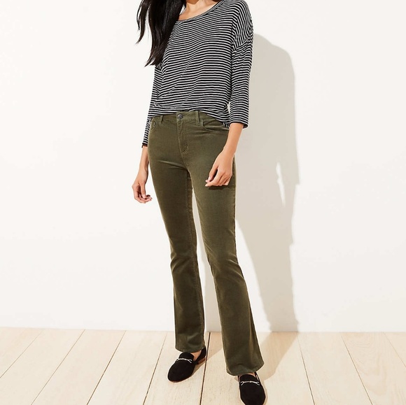 Anne Taylor LOFT Kale Corduroy Sz 8 - Picture 3 of 3